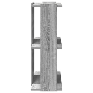 vidaXL Bookcase 3-Tier Grey Sonoma 60x30x80 cm Engineered Wood