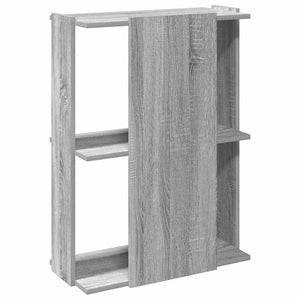 vidaXL Bookcase 3-Tier Grey Sonoma 60x30x80 cm Engineered Wood