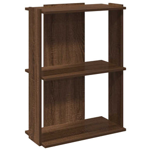 vidaXL Bookcase 3-Tier Brown Oak 60x30x80 cm Engineered Wood