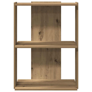 vidaXL Bookcase 3-Tier Artisan Oak 60x30x80 cm Engineered Wood