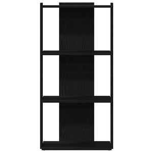 vidaXL Bookcase 3-Tier Black 60x30x120 cm Engineered Wood