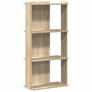 vidaXL Bookcase 3-Tier Sonoma Oak 60x30x120 cm Engineered Wood