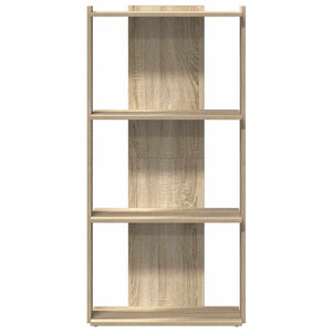 vidaXL Bookcase 3-Tier Sonoma Oak 60x30x120 cm Engineered Wood