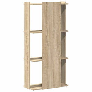 vidaXL Bookcase 3-Tier Sonoma Oak 60x30x120 cm Engineered Wood