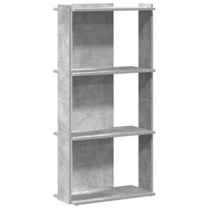 vidaXL Bookcase 3-Tier Concrete Grey 60x30x120 cm Engineered Wood