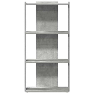 vidaXL Bookcase 3-Tier Concrete Grey 60x30x120 cm Engineered Wood