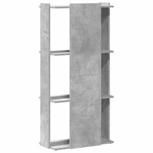 vidaXL Bookcase 3-Tier Concrete Grey 60x30x120 cm Engineered Wood