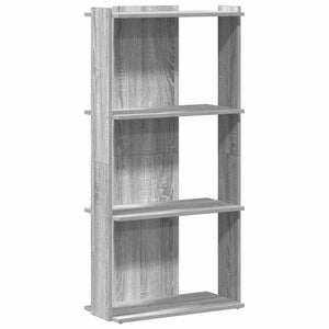 vidaXL Bookcase 3-Tier Grey Sonoma 60x30x120 cm Engineered Wood