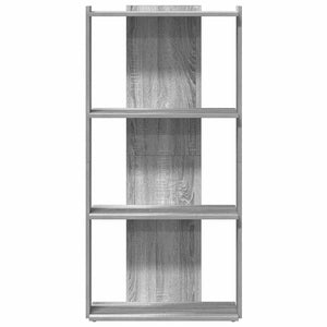 vidaXL Bookcase 3-Tier Grey Sonoma 60x30x120 cm Engineered Wood