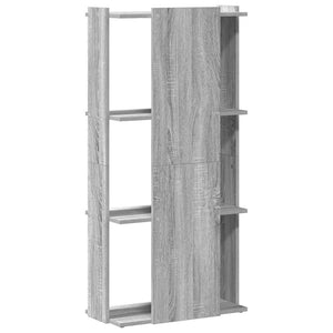 vidaXL Bookcase 3-Tier Grey Sonoma 60x30x120 cm Engineered Wood