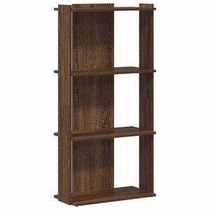 vidaXL Bookcase 3-Tier Brown Oak 60x30x120 cm Engineered Wood