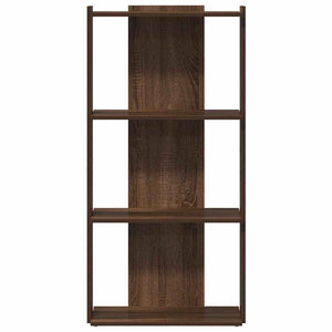 vidaXL Bookcase 3-Tier Brown Oak 60x30x120 cm Engineered Wood