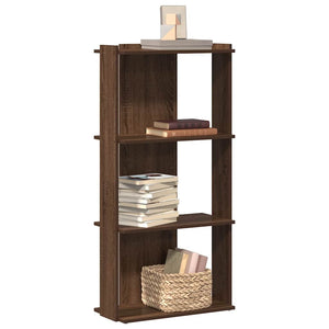 vidaXL Bookcase 3-Tier Brown Oak 60x30x120 cm Engineered Wood