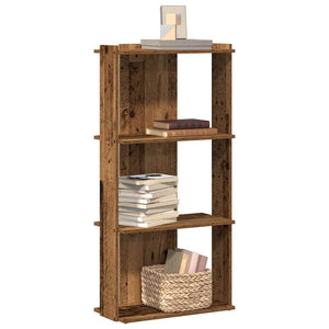 vidaXL Bookcase 3-Tier Old Wood 60x30x120 cm Engineered Wood