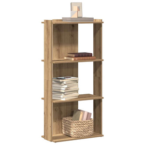 vidaXL Bookcase 3-Tier Artisan Oak 60x30x120 cm Engineered Wood