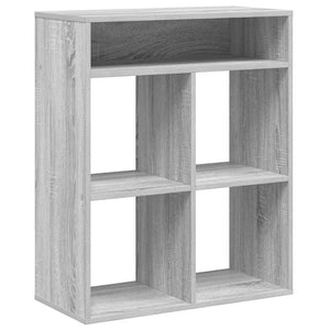 vidaXL Book Cabinet Grey Sonoma 66x31x80 cm Engineered Wood