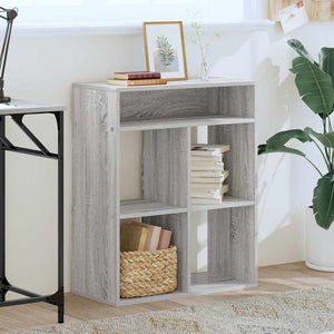 vidaXL Book Cabinet Grey Sonoma 66x31x80 cm Engineered Wood