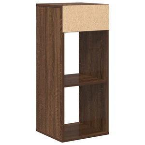 vidaXL Book Cabinet Brown Oak 34x31x80 cm Engineered Wood