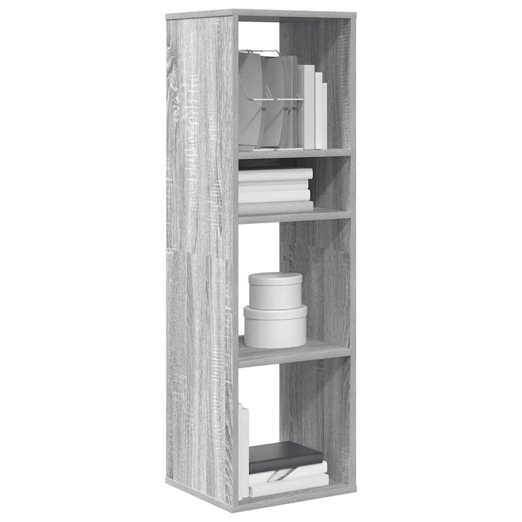 vidaXL Book Cabinet Grey Sonoma 34x31x112 cm Engineered Wood