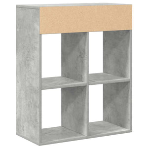 vidaXL Book Cabinet Concrete Grey 66x31x80 cm Engineered Wood