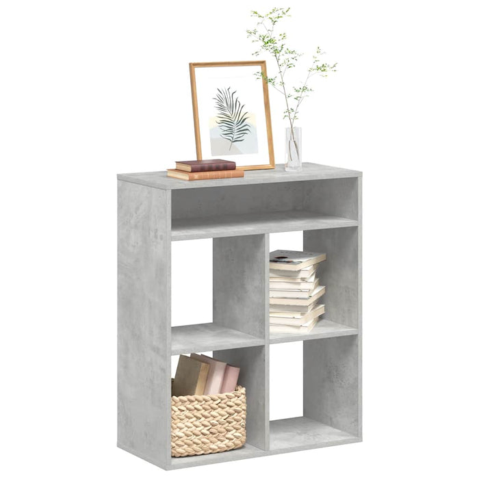 vidaXL Book Cabinet Concrete Grey 66x31x80 cm Engineered Wood