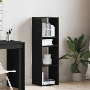 vidaXL Book Cabinet Black 34x31x112 cm Engineered Wood