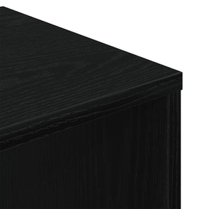 vidaXL Book Cabinet Black 34x31x112 cm Engineered Wood