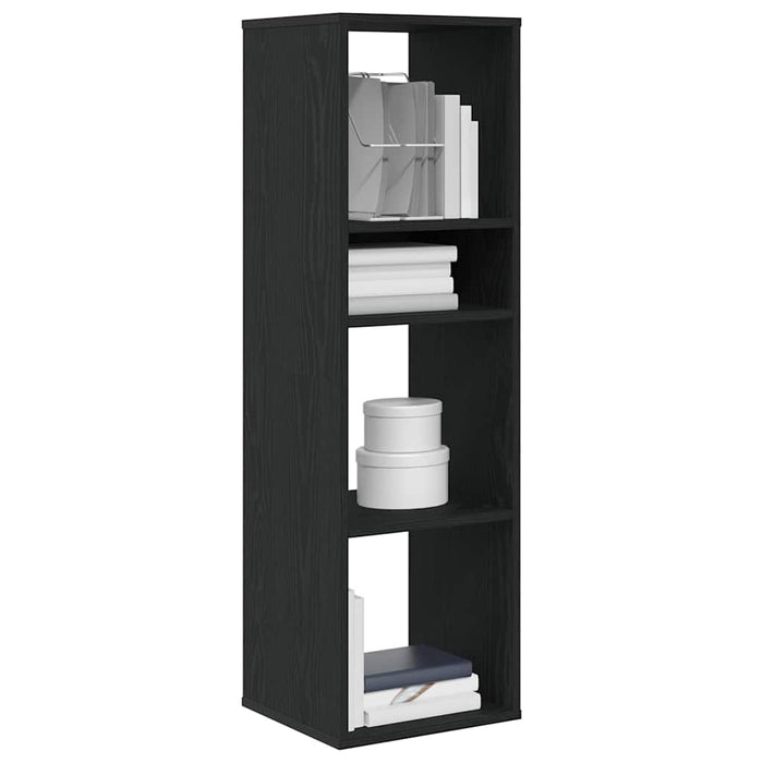 vidaXL Book Cabinet Black 34x31x112 cm Engineered Wood