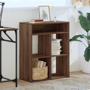 vidaXL Book Cabinet Brown Oak 66x31x80 cm Engineered Wood