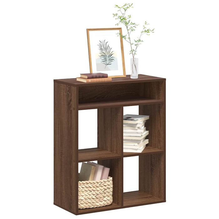 vidaXL Book Cabinet Brown Oak 66x31x80 cm Engineered Wood