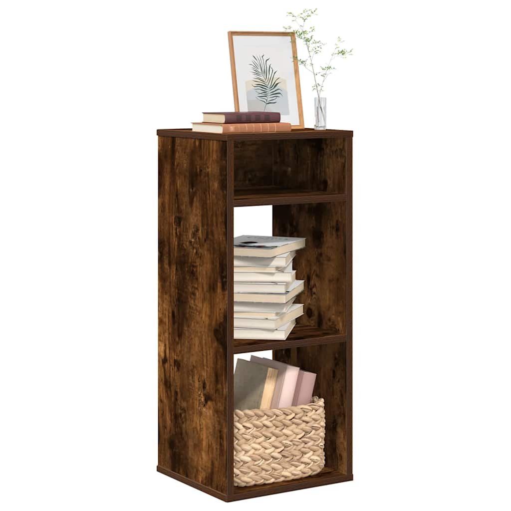 vidaXL Book Cabinet Smoked Oak 34x31x80 cm Engineered Wood