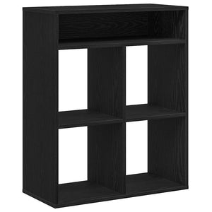 vidaXL Book Cabinet Black 66x31x80 cm Engineered Wood