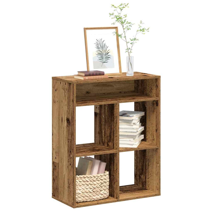 vidaXL Book Cabinet Old Wood 66x31x80 cm Engineered Wood