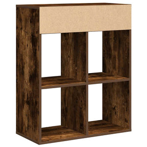 vidaXL Book Cabinet Smoked Oak 66x31x80 cm Engineered Wood