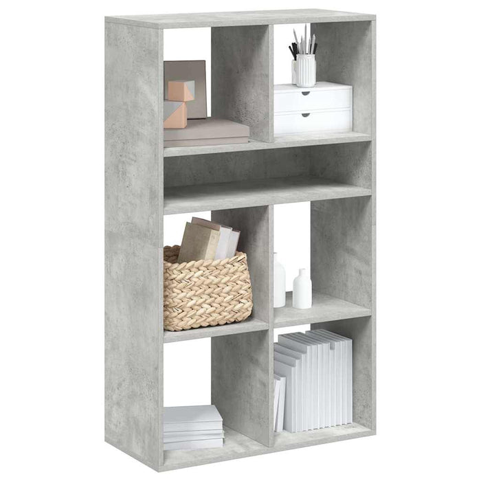 vidaXL Book Cabinet Concrete Grey 66x31x112 cm Engineered Wood