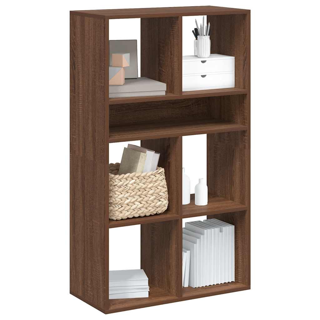 vidaXL Book Cabinet Brown Oak 66x31x112 cm Engineered Wood