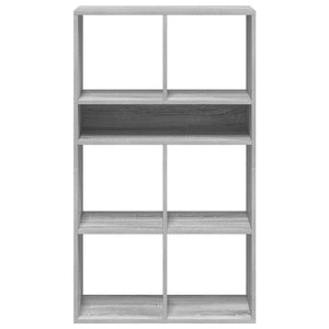 vidaXL Book Cabinet Grey Sonoma 66x31x112 cm Engineered Wood