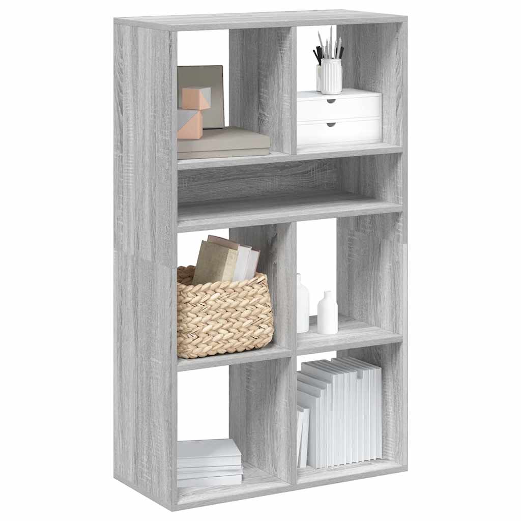 vidaXL Book Cabinet Grey Sonoma 66x31x112 cm Engineered Wood