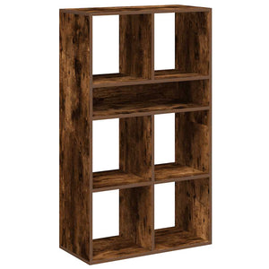 vidaXL Book Cabinet Smoked Oak 66x31x112 cm Engineered Wood