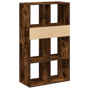 vidaXL Book Cabinet Smoked Oak 66x31x112 cm Engineered Wood