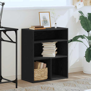 vidaXL Book Cabinet Black 60x30x71.5 cm Engineered Wood