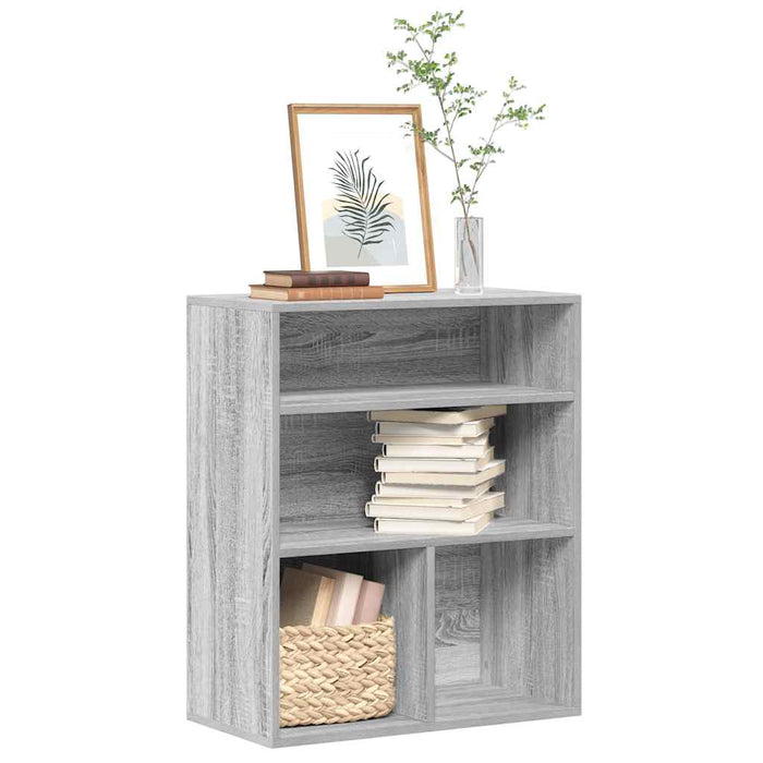 vidaXL Book Cabinet Grey Sonoma 60x30x71.5 cm Engineered Wood