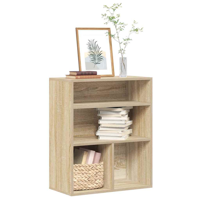 vidaXL Book Cabinet Sonoma Oak 60x30x71.5 cm Engineered Wood