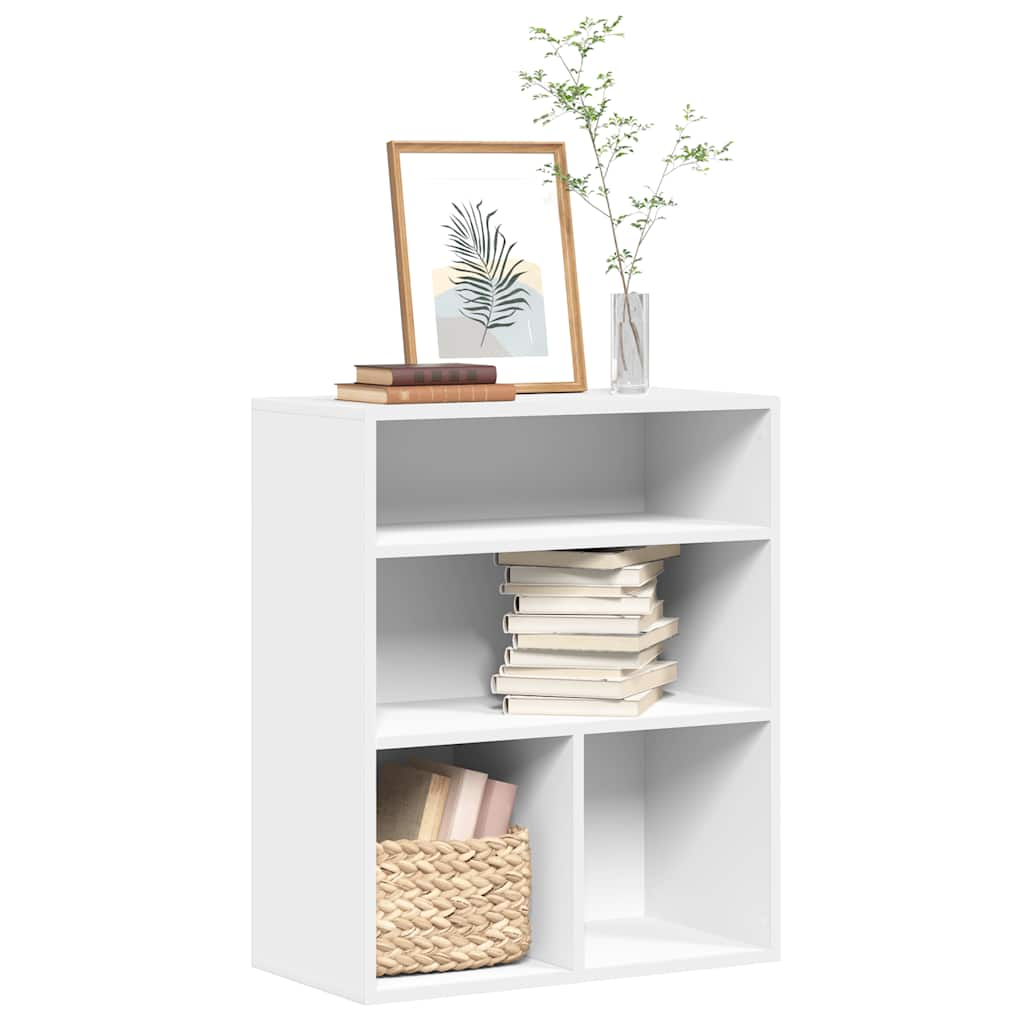 vidaXL Book Cabinet White 60x30x71.5 cm Engineered Wood