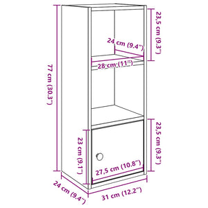 vidaXL Bookcase Artisan Oak 31x24x77 cm Engineered Wood