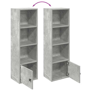 vidaXL Bookcase Concrete Grey 31x24x102 cm Engineered Wood