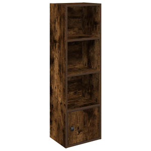 vidaXL Bookcase Smoked Oak 31x24x102 cm Engineered Wood