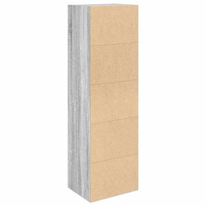 vidaXL Bookcase Grey Sonoma 31x24x102 cm Engineered Wood