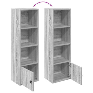 vidaXL Bookcase Grey Sonoma 31x24x102 cm Engineered Wood