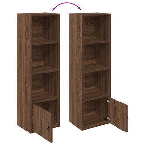 vidaXL Bookcase Brown Oak 31x24x102 cm Engineered Wood